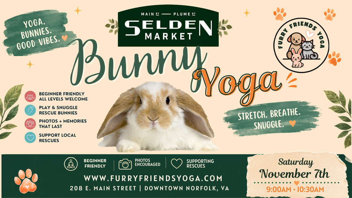 Bunny Yoga at Selden Market 11/7/2026